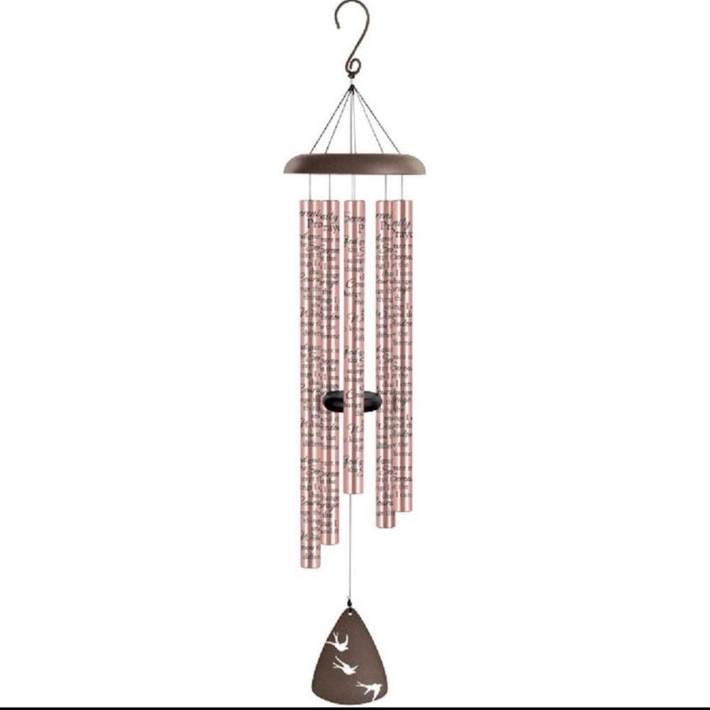 Serenity prayer rose gold sonnet windchime